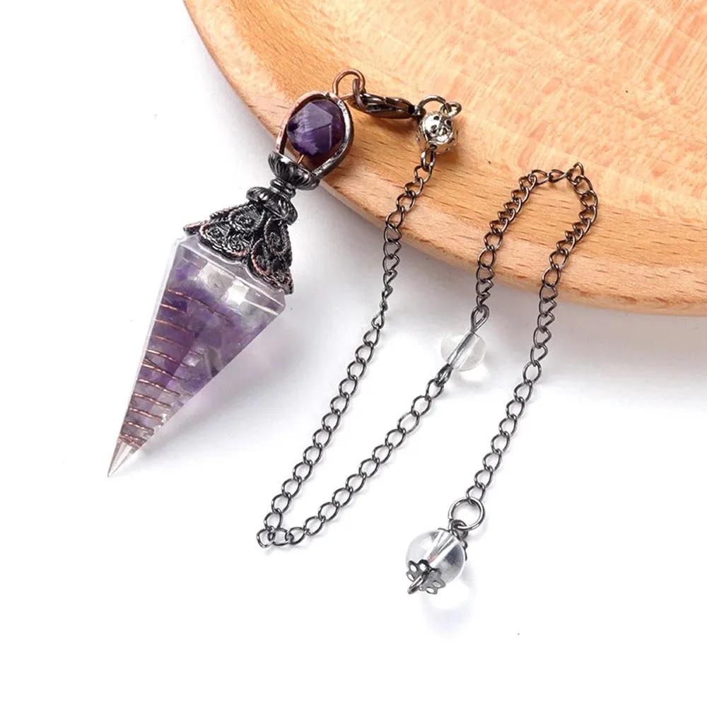 Amethysts natural Crystal necklace