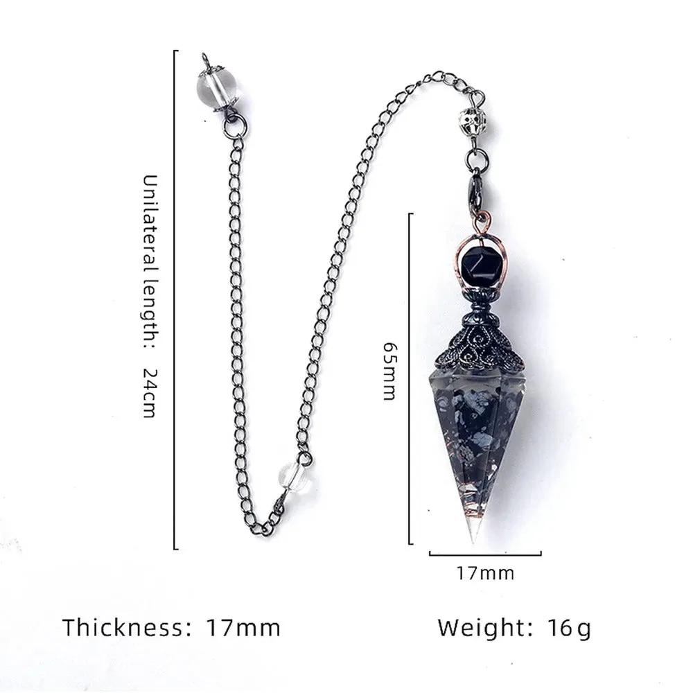  Black natural Crystal necklace thickness and weight 