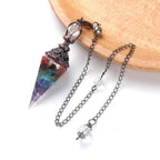 Natural Stone Crystal Pendulum Necklaces view