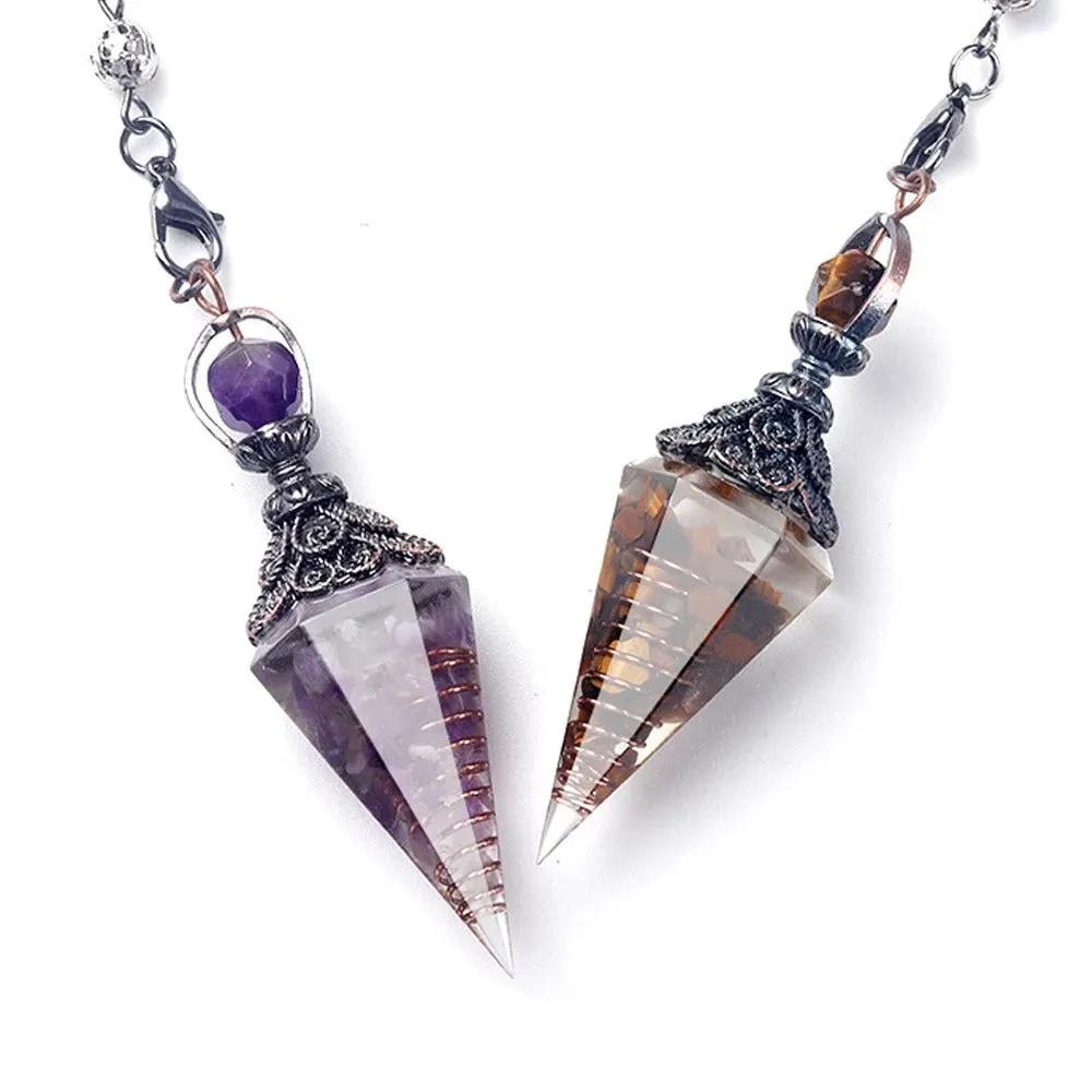Natural Crystal Necklace Pair view 