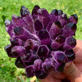 Violet Phantom Quartz Crystal Cluster ghost formation
