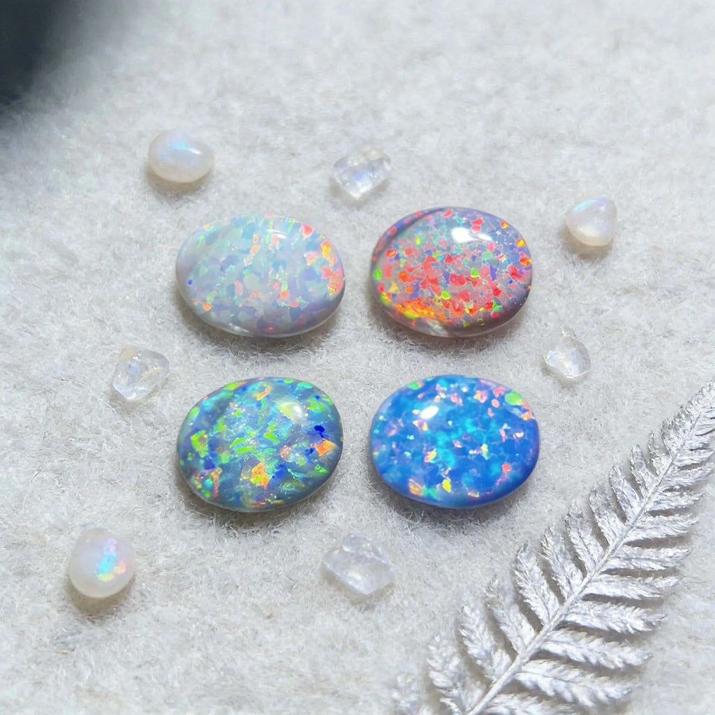 Natural Opal Cabochons Choose Oval or Pear Gemstones for DIY Rings.