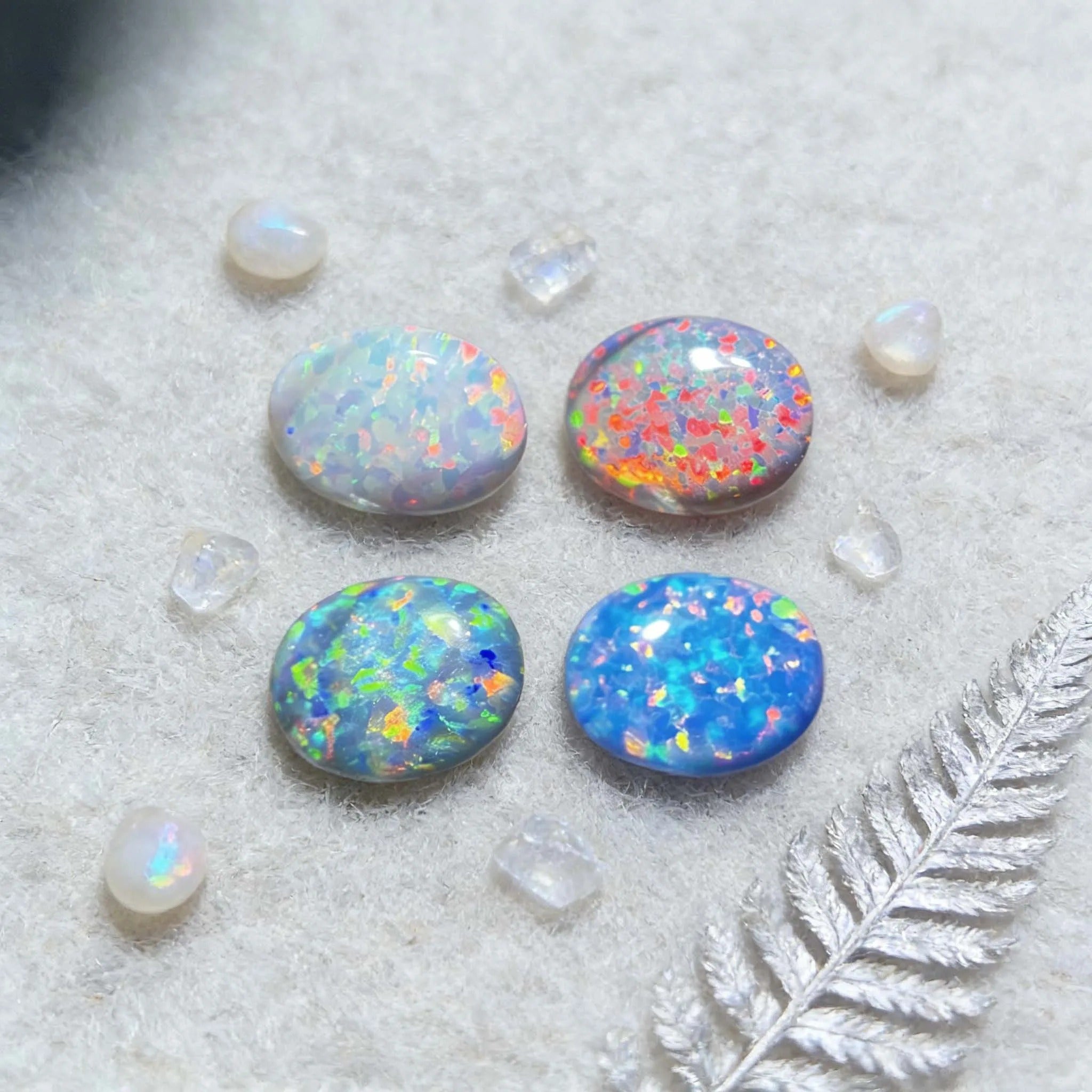 Natural Opal Cabochons Choose Oval or Pear Gemstones for DIY Rings.