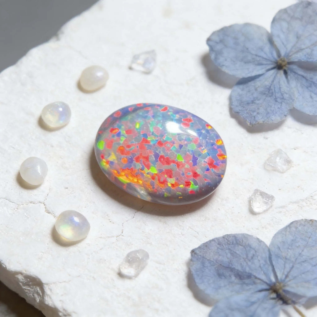 Natural Opal Cabochons Choose Oval or Pear Gemstones for DIY Rings.